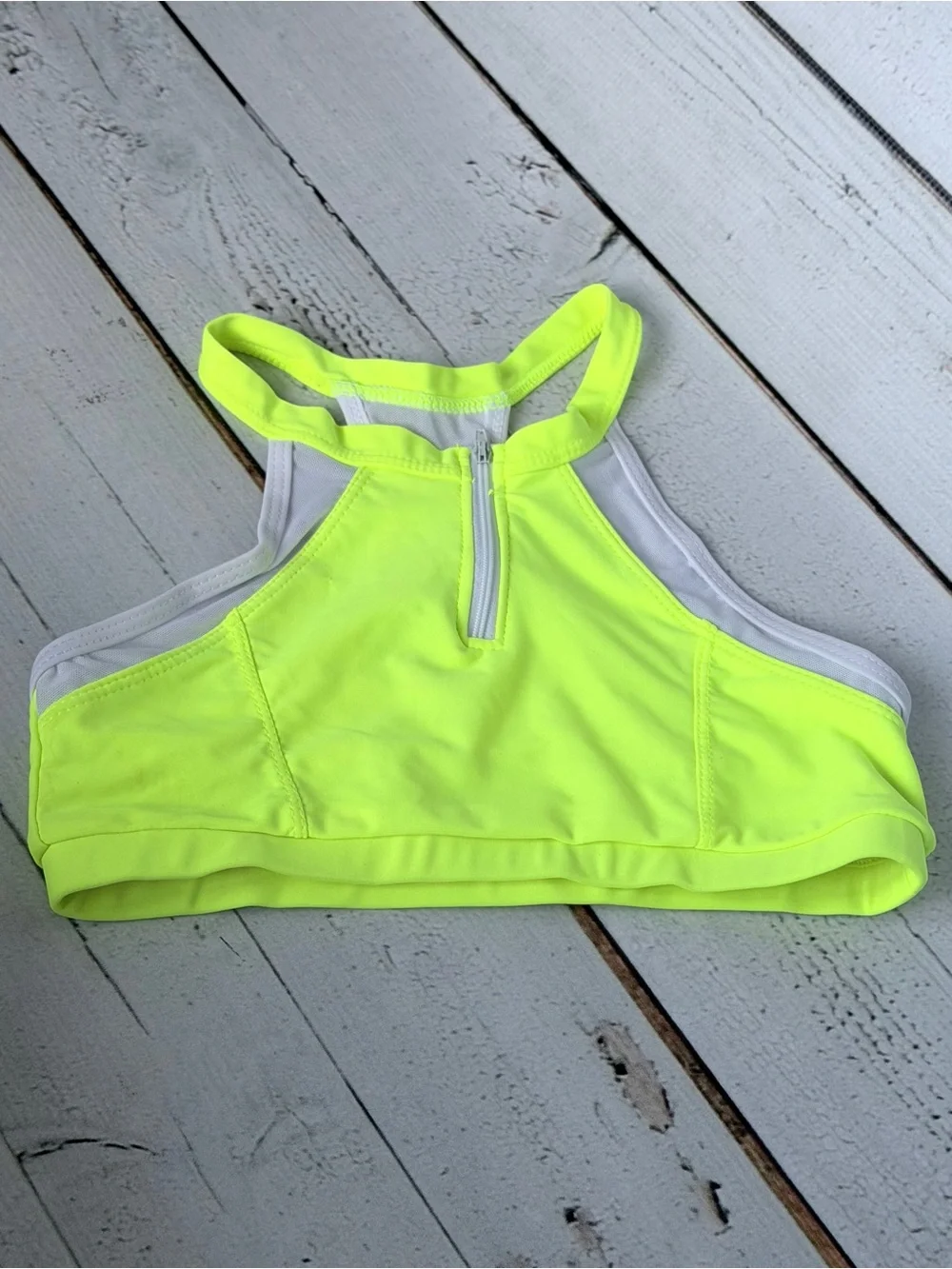 Neon Yellow Sport Crop Top & Shorts Set